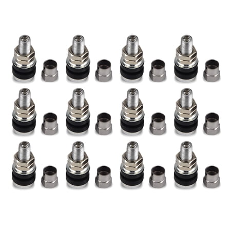 12Pcs Metal Rod Wheel Tire Valve Stems Bolt Tire Valve Parts for Vehicle Tire Spare