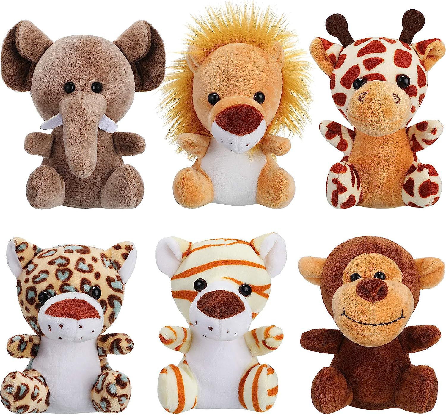12Pcs Mini Animal Plush Toys 4.8 inch Stuffed Forest Animals Cute