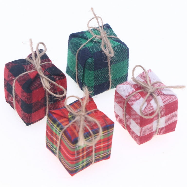 12pcs Mini Boxes Ornaments Doll House Christmas Miniature Present, Size: 2.8X2.5X2.5CM