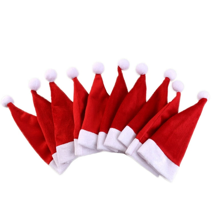 Mini christmas santa hats discount