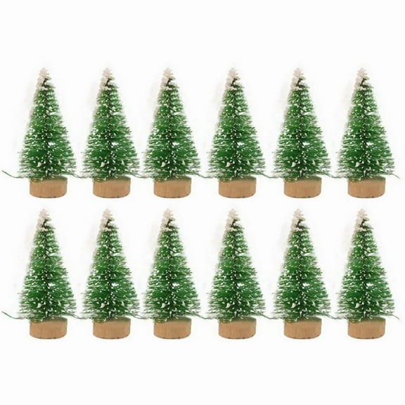 12Pcs Mini Christmas Tree Pine Trees DIY Christmas Decorations for Home Table