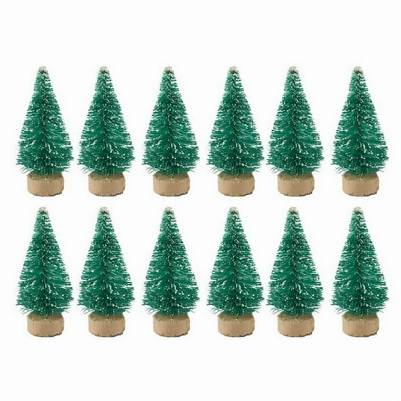 12Pcs Mini Christmas Tree Pine Trees DIY Christmas Decorations for Home Table