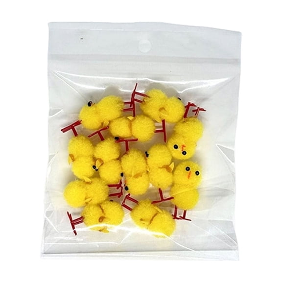 12Pcs Mini Easter Chicks Chenille Easter Chicks Chenille s Set for Party Egg Bonnet Decoration, Soft Fluffy Chenille Chicks for Easter Party Favors Supplies