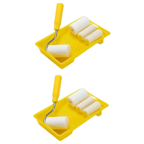 12Pcs Mini Foam Paint Roller Painting Decorating Kit 2 Inch Small for Wall Painting Repair Brush