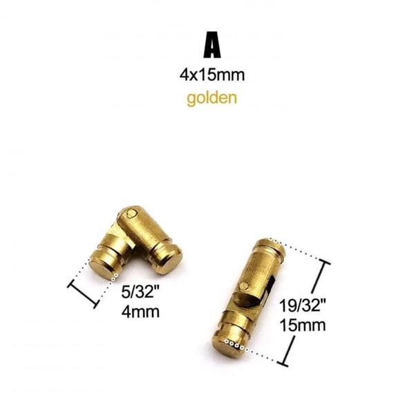 12Pcs Mini Lengthened Antique Brass Bronze Jewelry Chest Gift Wooden Music Box Wine Case Dollhouse Cabinet Door Hinge with Screw
