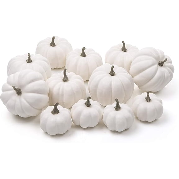12Pcs Mini Pumpkins Fake Artificial Pumpkins for Fall | Tiny Resin Pumpkins,Halloween Fall Table,DIY Decorating Vase Fillers, 12Pcs Mini Fake Pumpkins