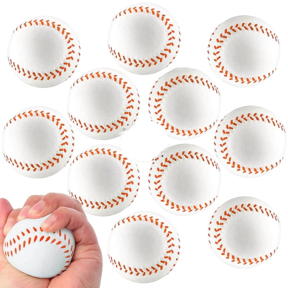 Mini Sports Ball Squishy Fidget Toys for Adults, 2.5 Inch PU Foam Tactile Balls, Soccer Basketball Baseball Rugby Indoor Party Decor Set, 1-Pack