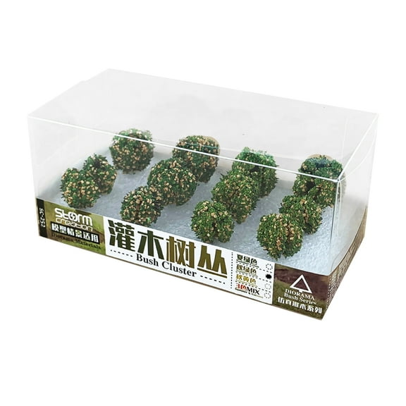 12Pcs Model Bush Tree Scene Plastic for Forest HO Scale Model Railway Scenery Diorama Supplies Scenery Landscape