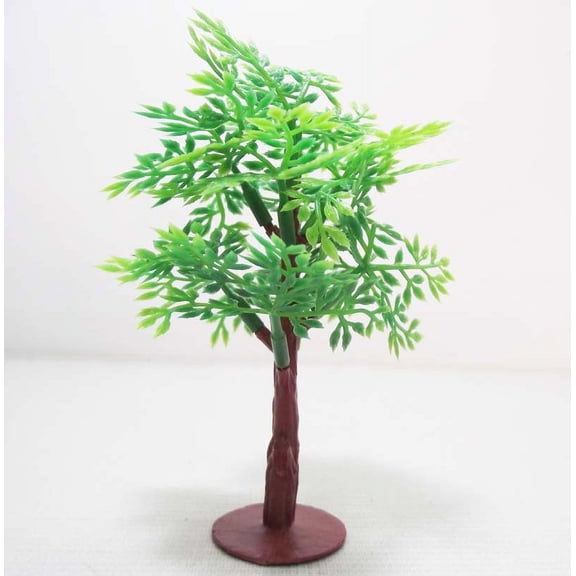 12 Pcs Miniature Model Trees for Dollhouse Landscape, Small Plastic Trees for Sand Table and Train Set Decoration