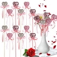 thumbnail image 1 of 12Pcs Mother's Day Glitter Red Pink Puffy Heart Picks Foam Heart Picks Sparkly Sticks for Wedding Flower Arrangements Floral Bouquet Home Holiday Party Crafts Supplies Decorations, 1 of 5