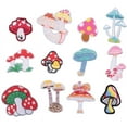12Pcs Mushroom Patches Iron on for Clothing Pants Shoes Curtain, DIY