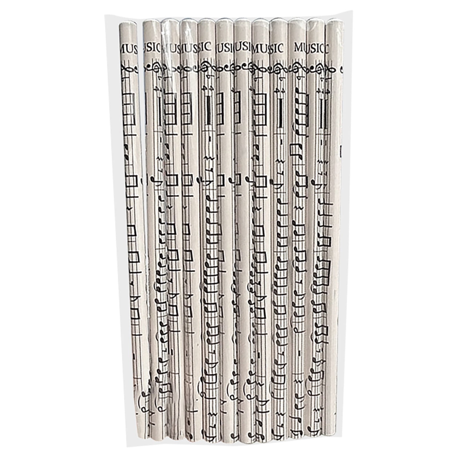 12Pcs Music Themed Wooden Pencils, Musical Note Pattern Round Wood ...
