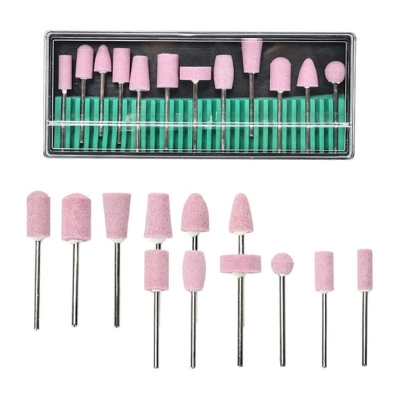 12Pcs Nails Drill Bits,3/32" Acrylic Nails Bits Set,Nails File Bits Nails Art Tools for Electric Manicure Drill Machine