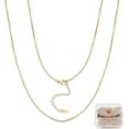 thumbnail image 1 of 12Pcs Necklace Chains 18K Gold Plated Link Necklace with Lobster Clasps and Extender Chain for DIY, 1 of 7