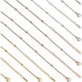 thumbnail image 1 of 12Pcs Necklace Chains 3 Colors Stainless Steel Satellite Chain Necklaces Set Bead Chain with Chain Extender, 1 of 7