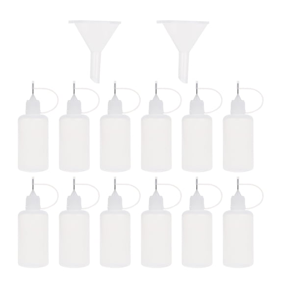 12Pcs Needle Tip Applicator Bottle, Fine Tip Applicator Bottle for Quilling Craft, Acrylic Painting