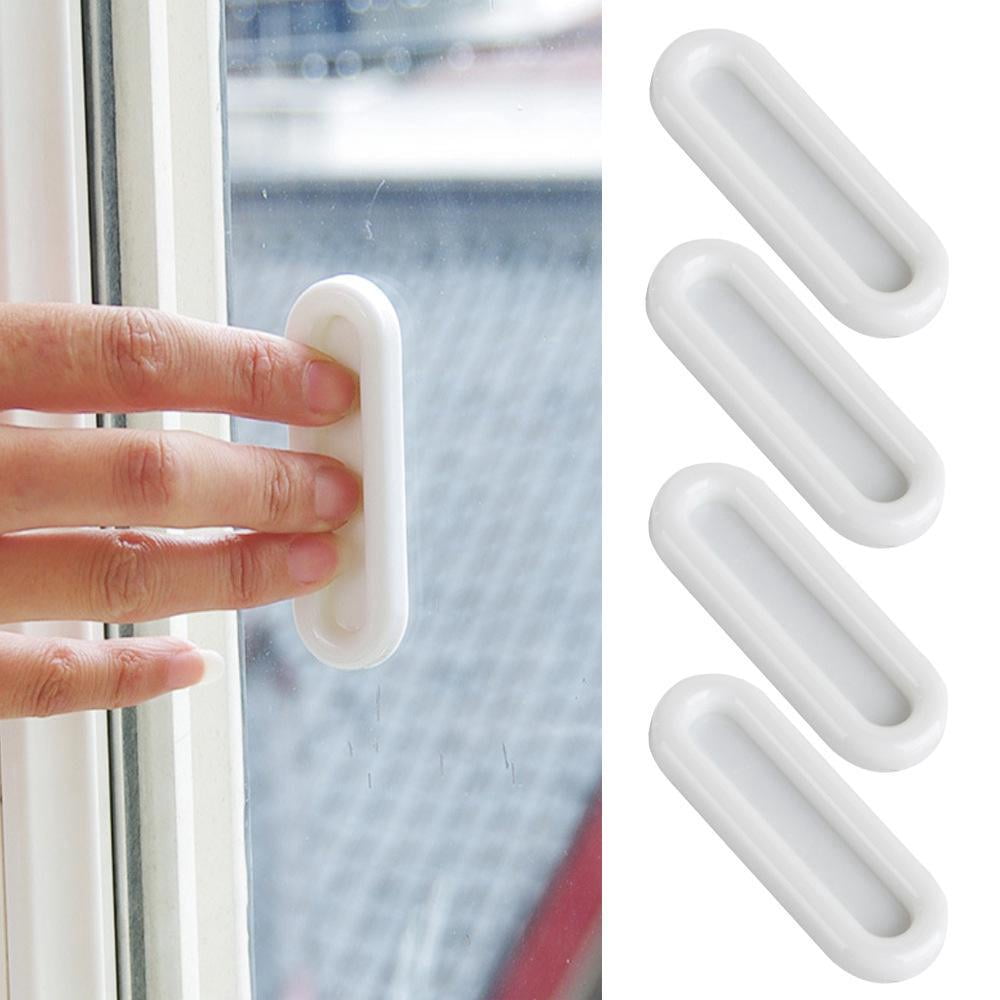 12Pcs No Hole Oval Door Handle Window Drawer Stick On Wardrobe Handle
