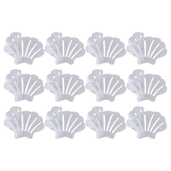 12Pcs Non-Slip Bathtub Stickers, Sea Shell Shaped Safety Shower Treads, Adhesive Appliques Bathroom Floor Decal Anti Slip Shower Stickers for Floor, Ladders, Bath Tub, Stairs, Bathroom