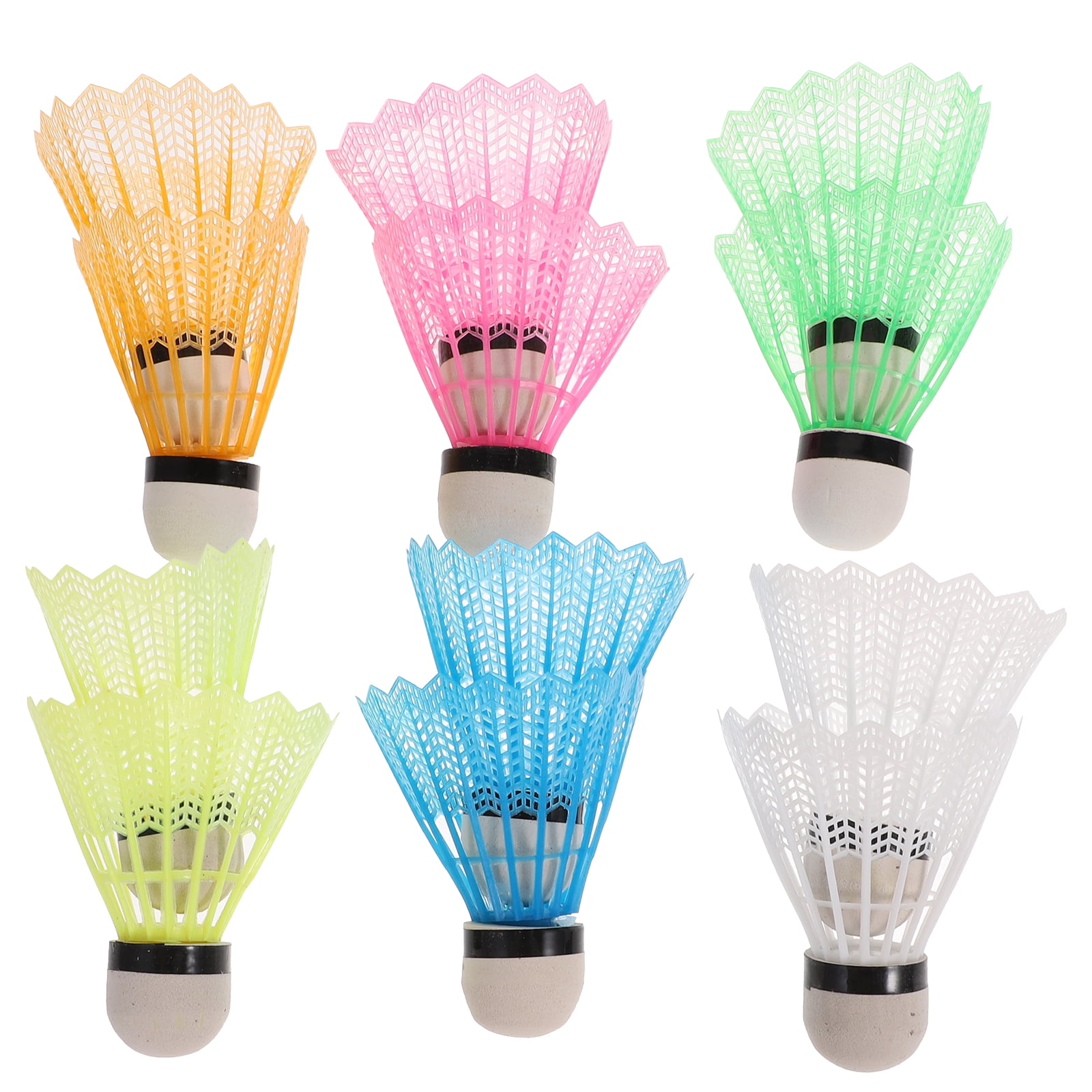 12Pcs Nylon Badminton Shuttlecocks Training Birdies Set for Indoor Outdoor Sports