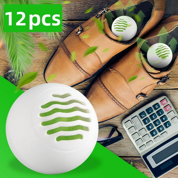 12Pcs Odor Eliminator Balls Air Freshener and Odor Eliminator, Sneaker Balls Deodorizers Shoe Deodorizer Balls Odor Eliminator Balls for Cabinet Sneakers Gym Bags Lockers Car