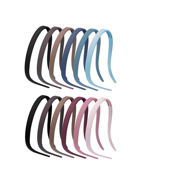 Non‑Slip Plastic Headbands with Teeth, Comfortable Square Sunglasses Style Hairbands for Women, 12‑pack