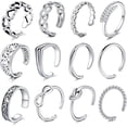 12Pcs Open Toe Rings Adjustable Toe Band Ring Set Finger Foot Jewelry