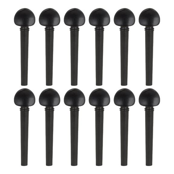 12Pcs Oud Violin Tuning Pegs Wood Ebony Oud Pegs Machine Heads Oud Shaft Handle