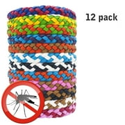 12Pcs Outdoor Mosquito Defense Band, Botanical Repellent Wristband, Recyclable Adjustable Bracelet, Portable Refreshing Protective Strap for Camping Hiking Workout Travel Daily Leisure Activities