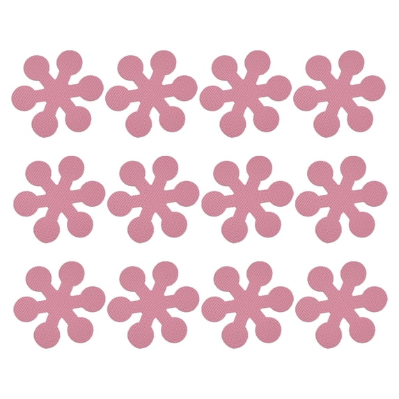 12Pcs PEVA Non Slip Shower Bathtub Stickers Strong Adhesive Safety Traction Strips, 2 Sizes Multi Color Anti Fall Decorative Grip Stickers for Bathroom Pool Stairs Kitchen(Pink 3.93")