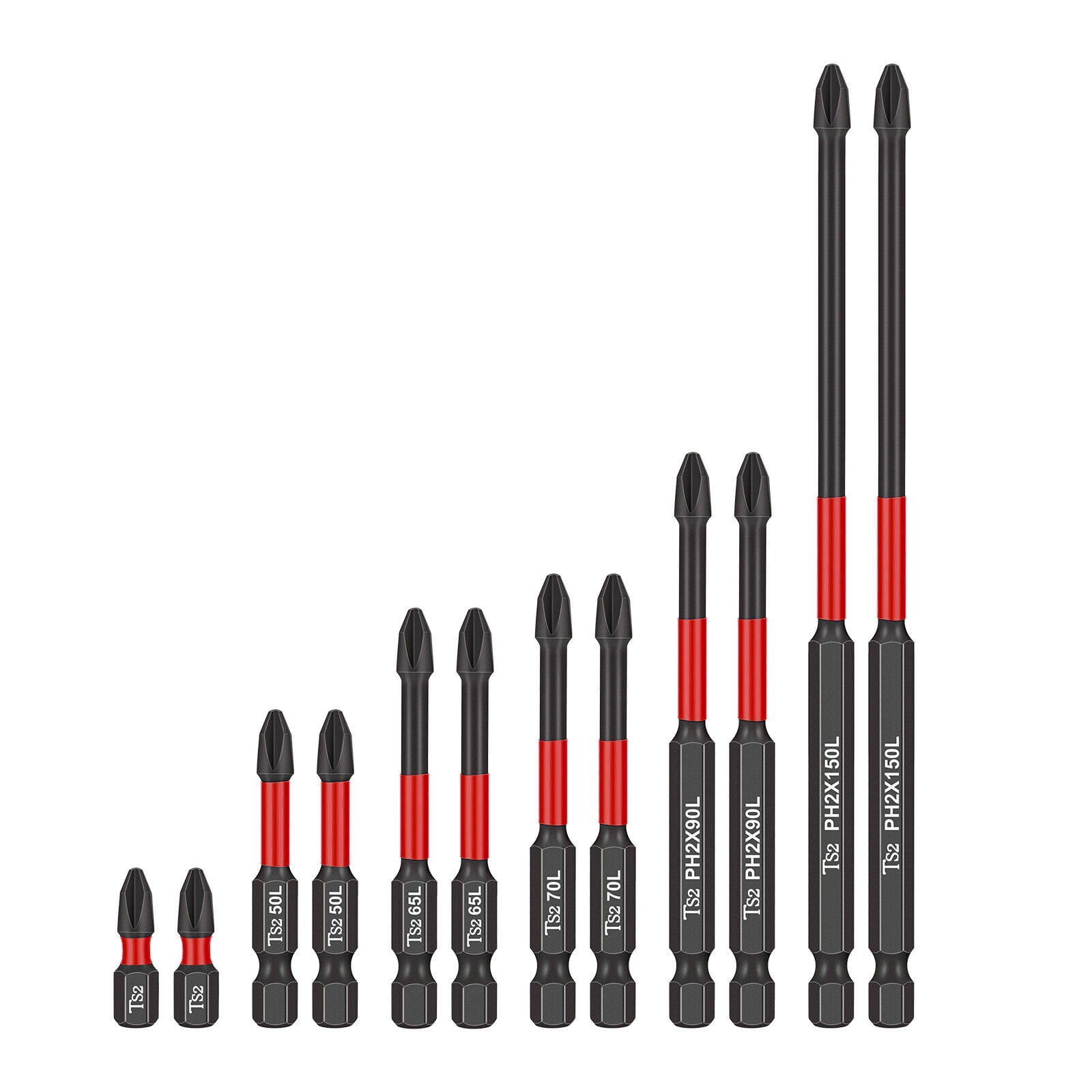 12Pcs PH2 Impact Driver Bit Set Magnetic Phillips Screwdriver Drill Bits Tool TAPDRA Spare Part