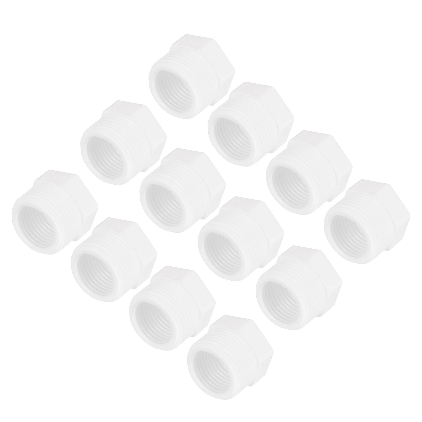 Murtenze PVC Pipe Fitting - G3/4 Male Thread Hex Nipple, 2-Pack, White - Hose Connector For Water Systems