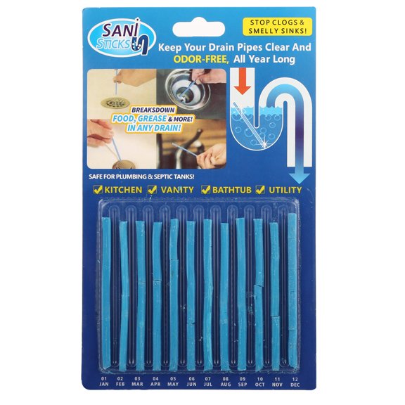 12Pcs/Pack Remove Stain Sticks Bathtub Cleaning Tool Keeps Drains Pipes Clear