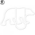 12Pcs Paper Clip Bear Shape Photos Notes Stationery Office School