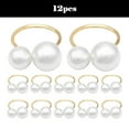 thumbnail image 1 of 12Pcs Pearls Napkin Ring Napkin Buckle Wedding Party Dinner Table Decoration, 1 of 6