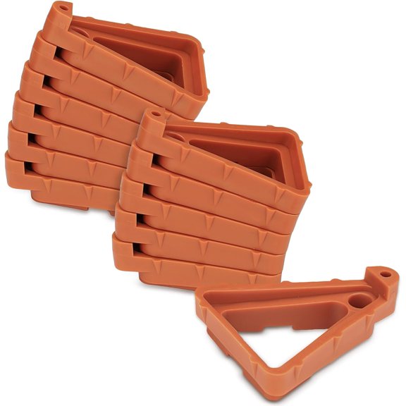 12Pcs Plant Pot Feet for Outdoor Planters - Large Invisible Planter Feet Flower Pot Risers, Stackable Potted Plant Stand Feet Pot Lifter for Outdoor Indoor Pots (Brick-Red)