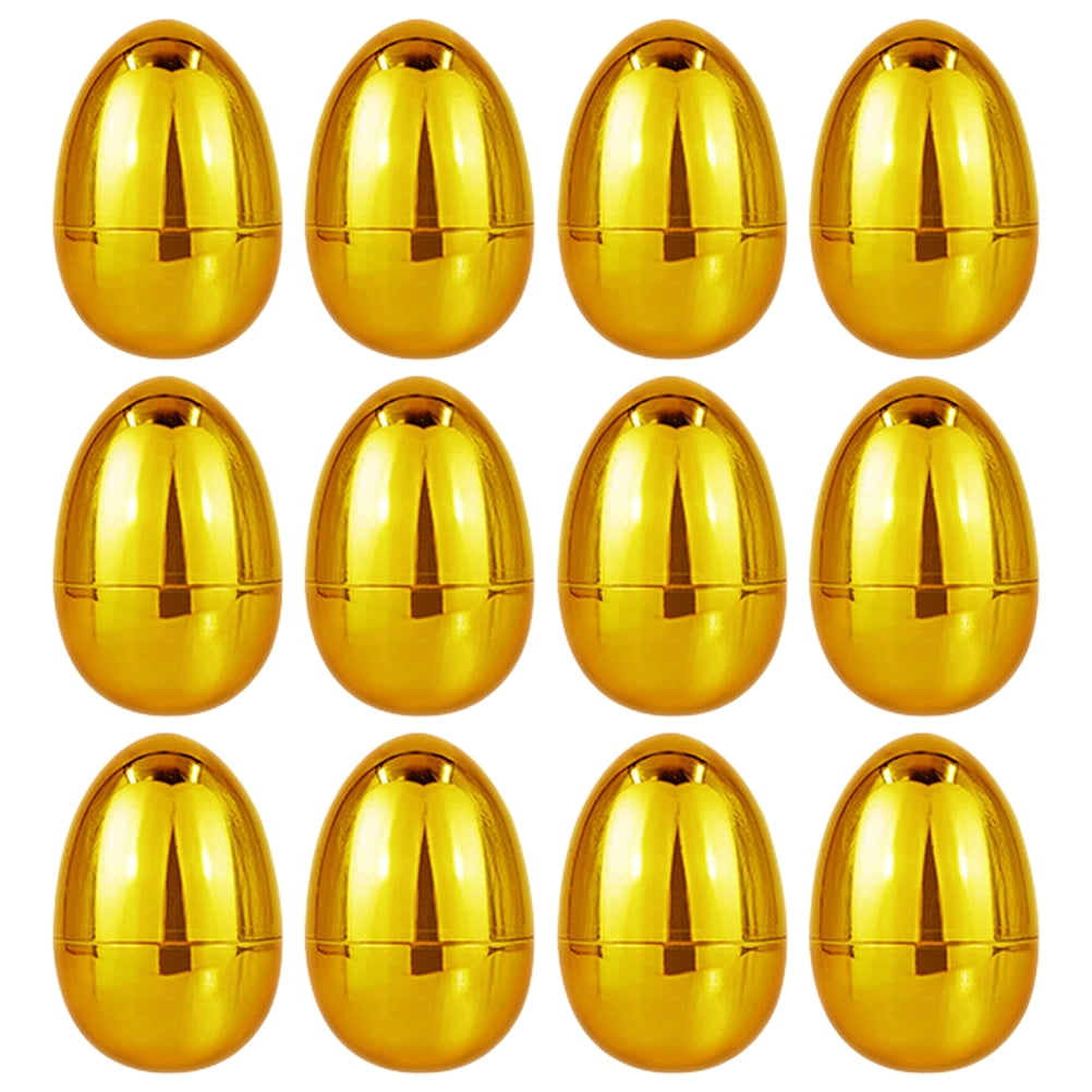 12Pcs Plastic Easter Eggs Empty Fillable DIY Easter Eggs for Easter