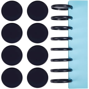 12Pcs Plastic Loose Leaf Ring Round Binder Discs Notes or Artwork Black 53x6mm Inner Diameter: 49mm 12pcs