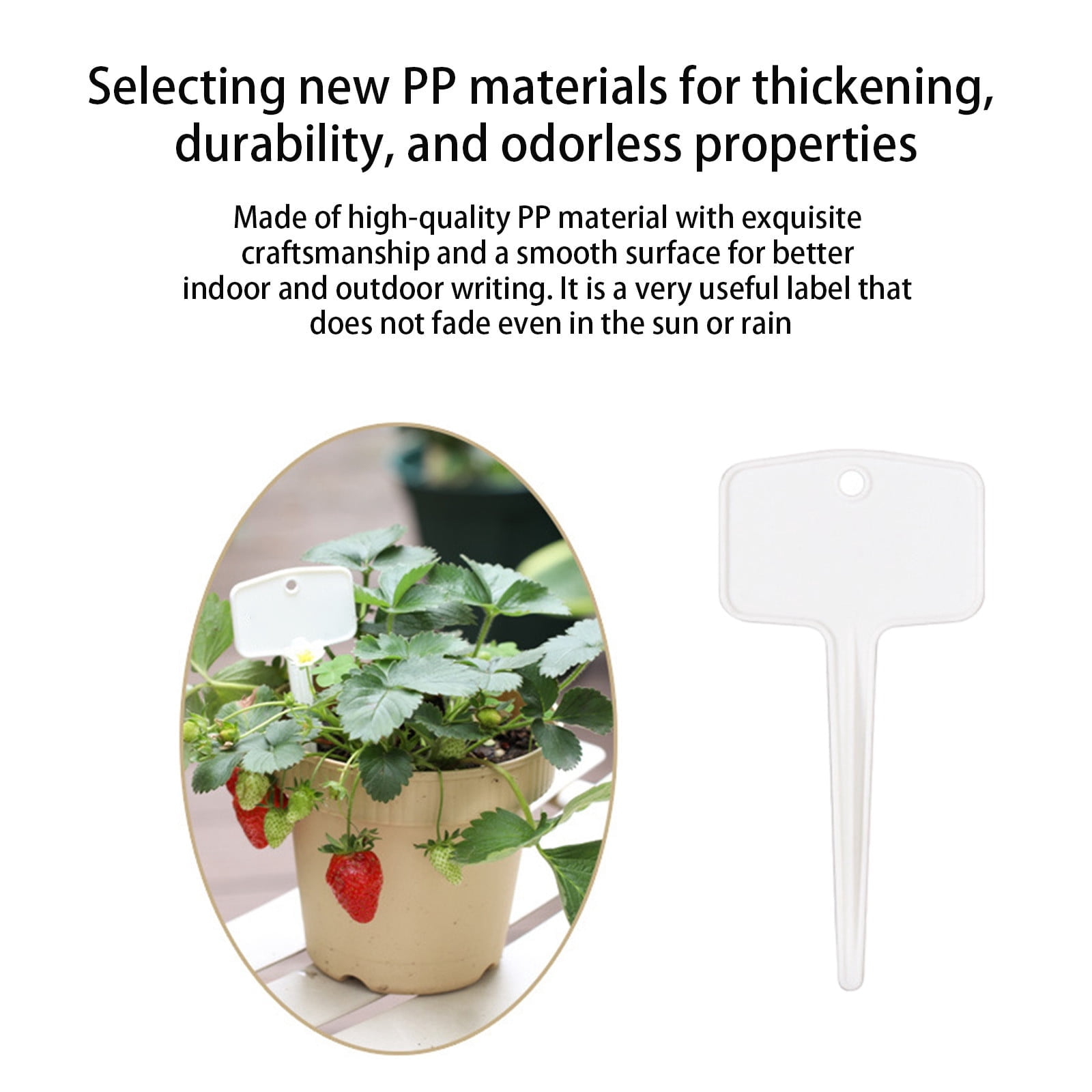 12Pcs Plastic Plant Tags, T-Type Plant Tags, Garden Tags For Outdoor ...