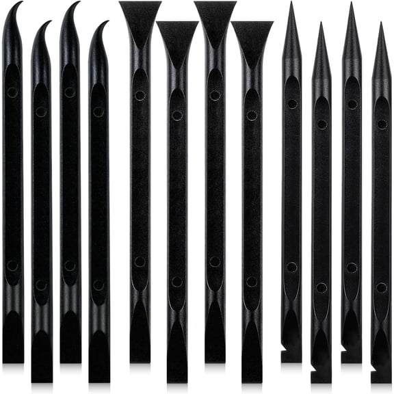 12Pcs Plastic Scraper Tool, Crevice Cleaning Tool, Non-Scratch Car Detailing Supplies for Cleaning, Versatile Label/Sticker Remover & Peeler Tool for Tight Spaces