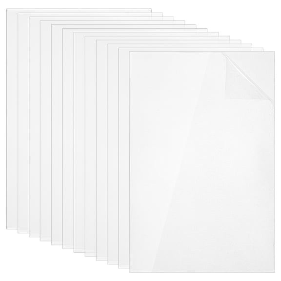 12Pcs Plastic Sheets Rectangle Clear 300x200x0.5mm DIY