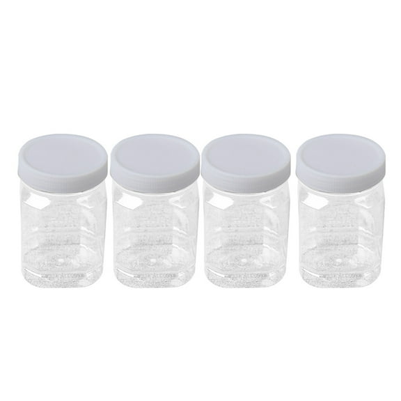 12Pcs Plastic Storage Bottles with Screw Lids Airtight Food Storage Containers