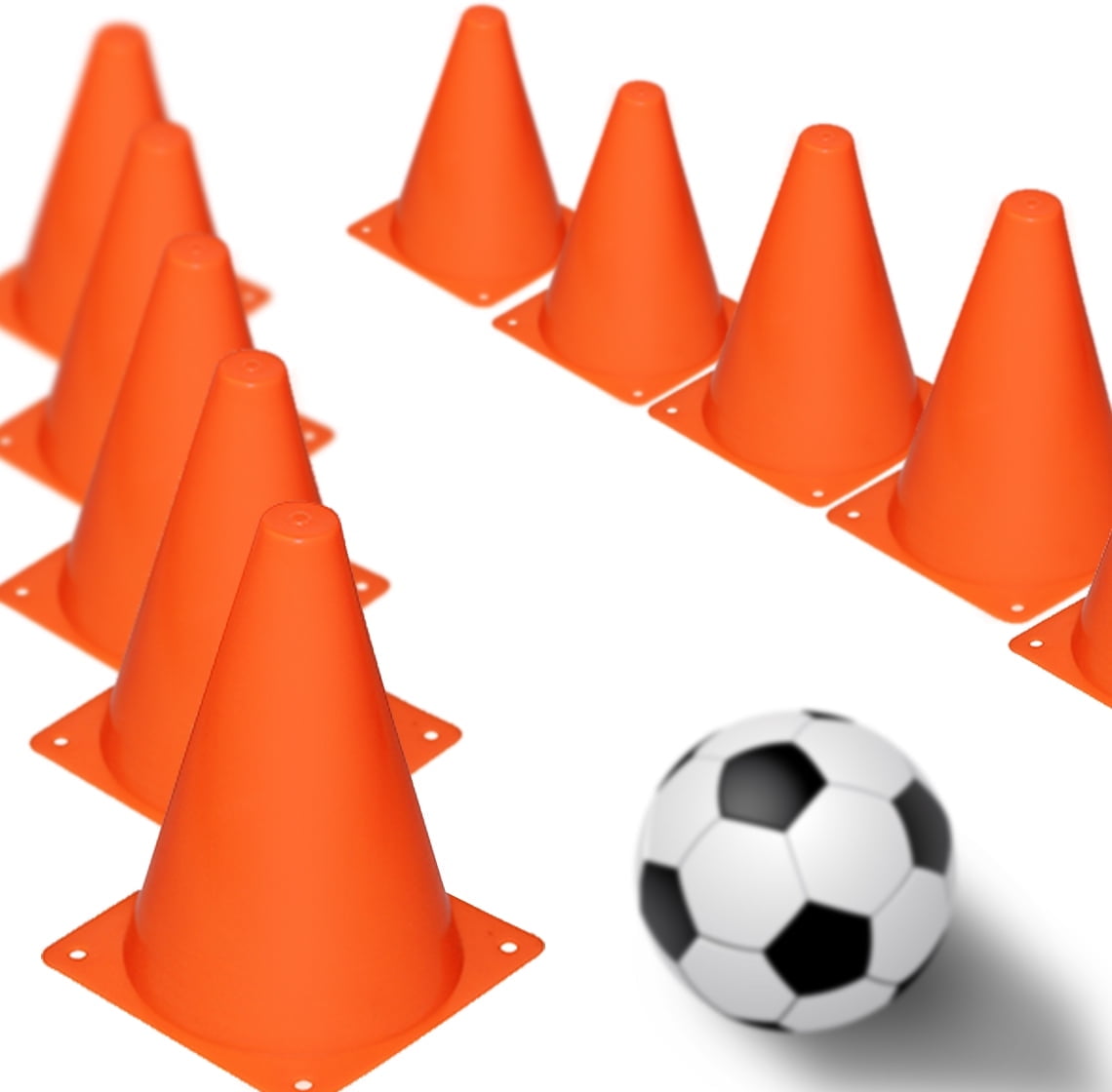 12Pcs Plastic Training Cones, Durable Traffic Cone Play Field Marker