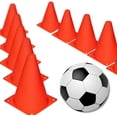 thumbnail image 1 of 12Pcs Plastic Training Cones, Durable Traffic Cone Play Field Marker Cone for Safety, Agility Training 7 Inch, 1 of 6