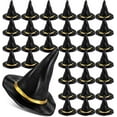 thumbnail image 1 of 12Pcs Plastic Witch Hats Mini Halloween Witch Hats Wizard Hat for DIY Crafts Bottle Toppers Halloween Party Supplies, 1 of 8