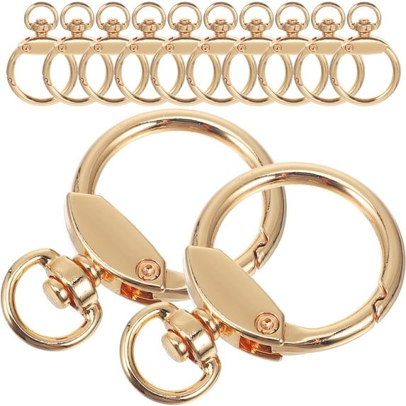 12Pcs Portable Key Rings Metal Key Rings Round Key Rings Round Handicraft Key Rings for Key Chains