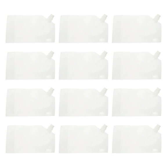 12Pcs Portable Liquid Pouch Soy Milk Packaging Bag Suction Nozzle Drink Bag