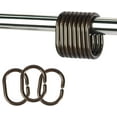 thumbnail image 1 of 12Pcs Premium Plastic Shower Curtain Rings Shower Curtain Hooks Gliding on Standard Shower Rods Easy Snap Closure (Bronze, C Shape), 1 of 5