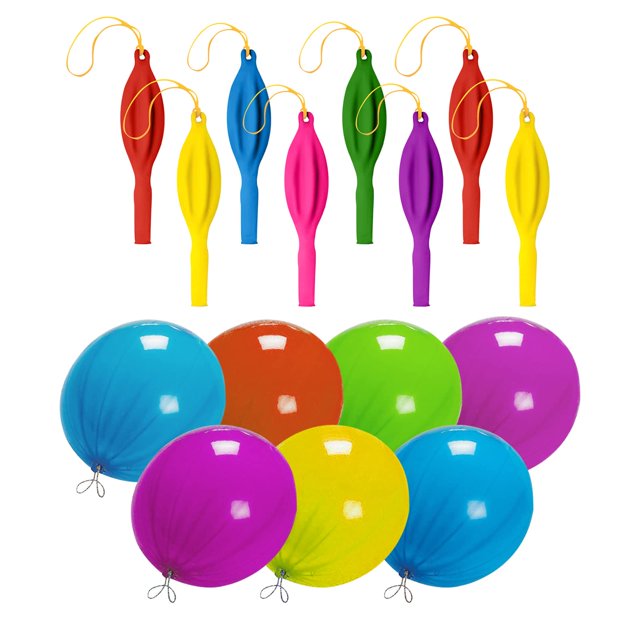 12Pcs Punch Balloons 18 Inches Assorted Color Neon Punch Balloons