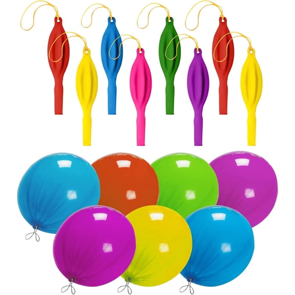 12Pcs Punch Balloons, 18 Inches Punching Balloons, Assorted Color Neon Punch Balloon Party Favors For Kids, Party, Wedding, Daily Games, Fun Balloons(12)