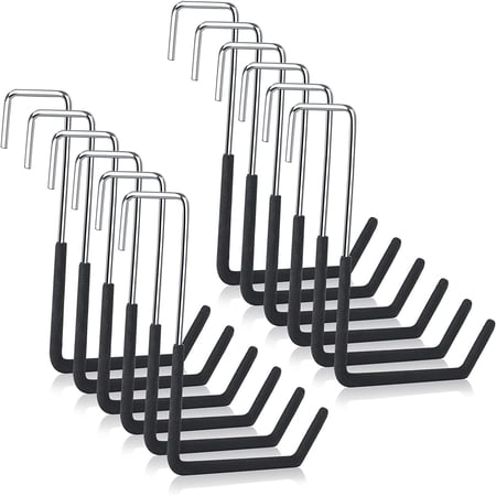 12Pcs Rafter Hanger Hooks, Heavy Duty Large S Hooks Rafter Hanger Garage Hooks for Garage Ladder Bike Fence Storage Organizer Hooks Hanging Hangers Hooks